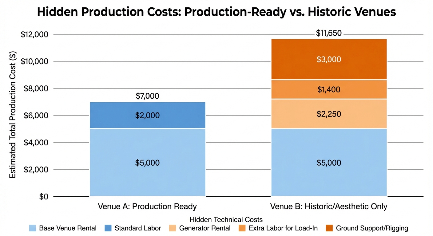 Hidden Production Costs: Production-Ready vs. Historic Venues